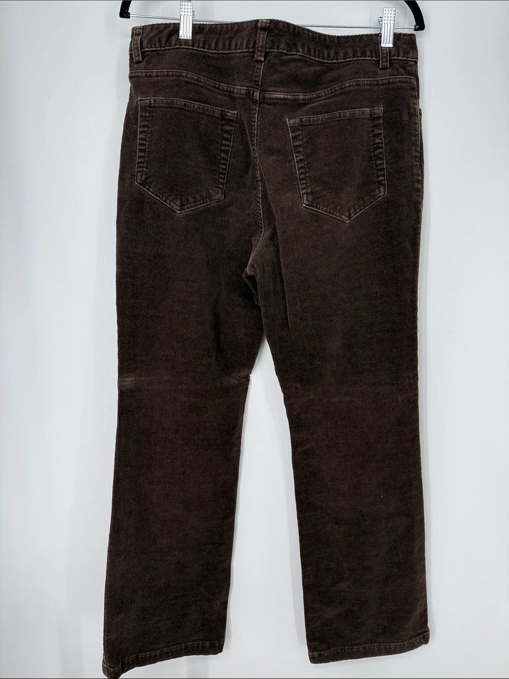 Lands End Classic midrise bootcut Corduroy Jeans in Dark Brown Sz 12 - Picture 8 of 10